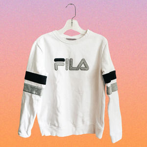 FILA Vintage Style white  Crewneck‎ Sweatshirt